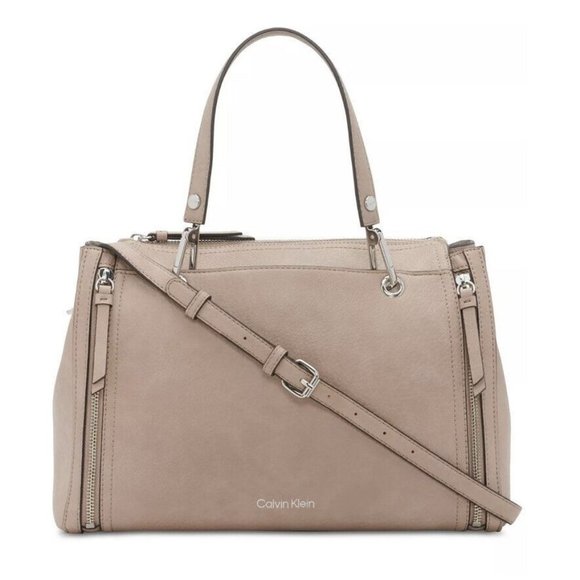 Calvin Klein Handbags - CALVIN Klein Reyna Satchel CROSSBODY SAND